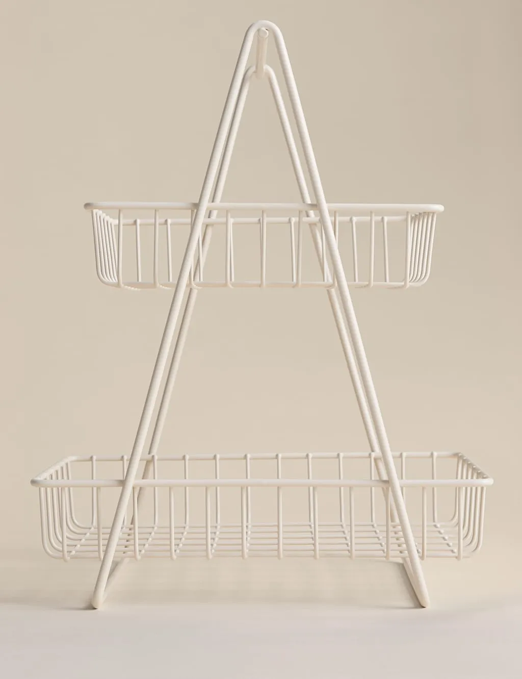 M&S 2 Tiered Wire Storage Cream