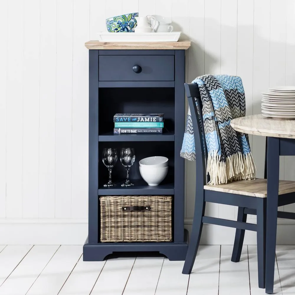 Statement Furniture Florence Tallboy with Drawer & 3 Storage Baskets in Navy 2