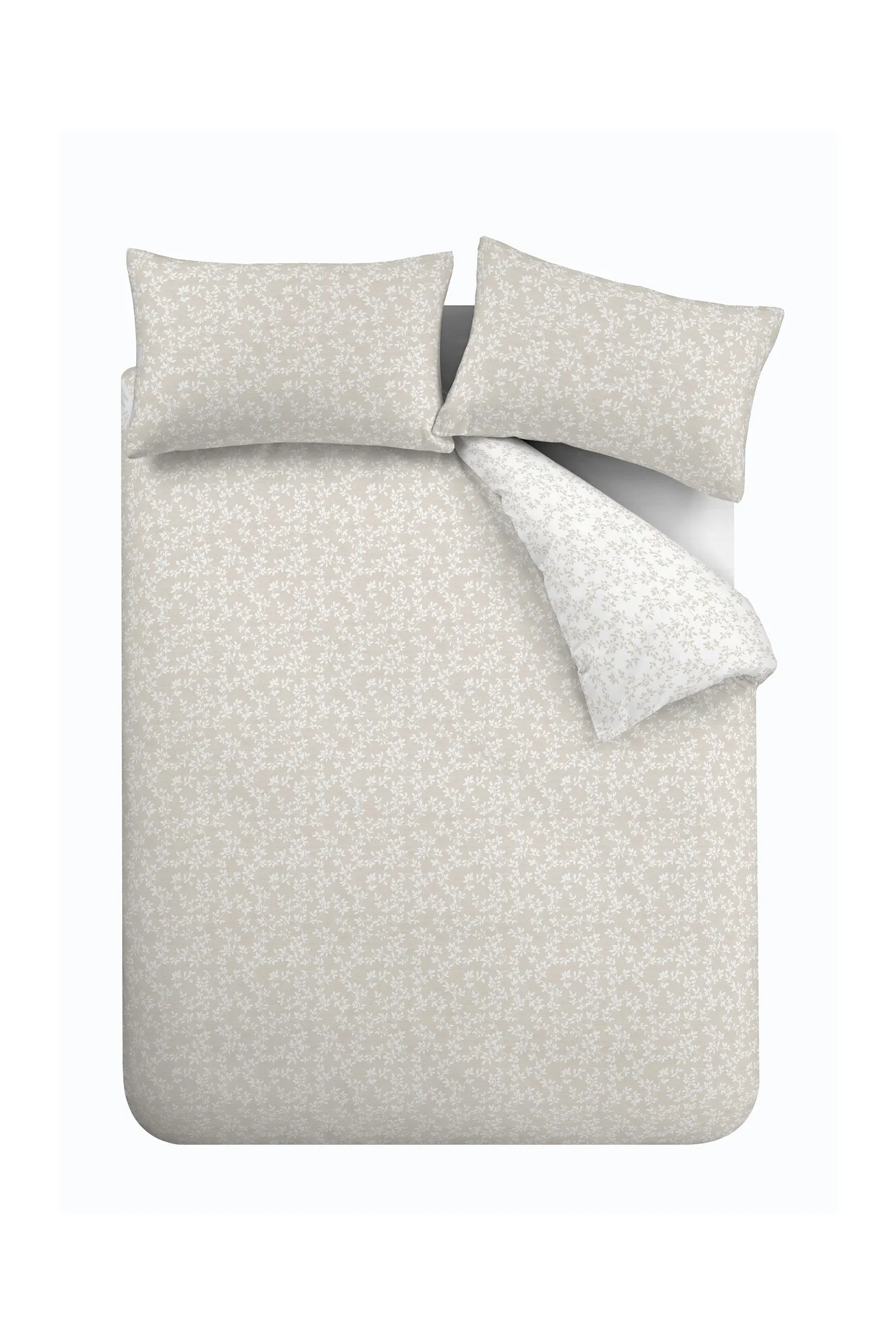 Bianca 'Shadow Leaves' 200TC Cotton Duvet Cover Set in Natural 5