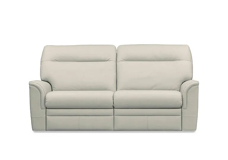 Hudson 23 Large 2 Seater Leather Sofa - Como Dove