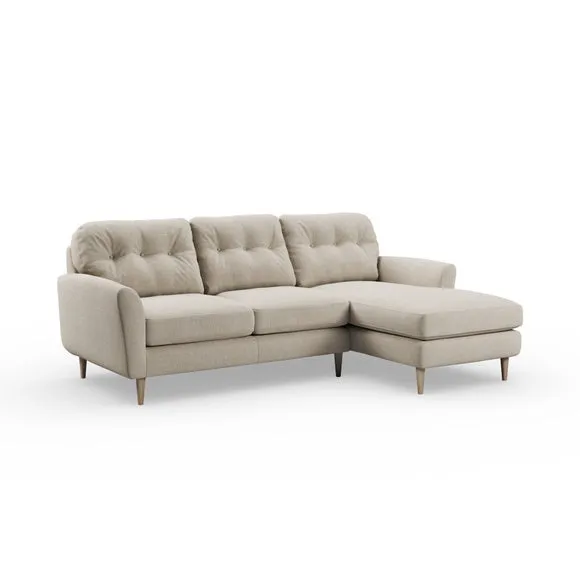 Sven Chunky Tonal Weave Large Corner Chaise Sofa 6