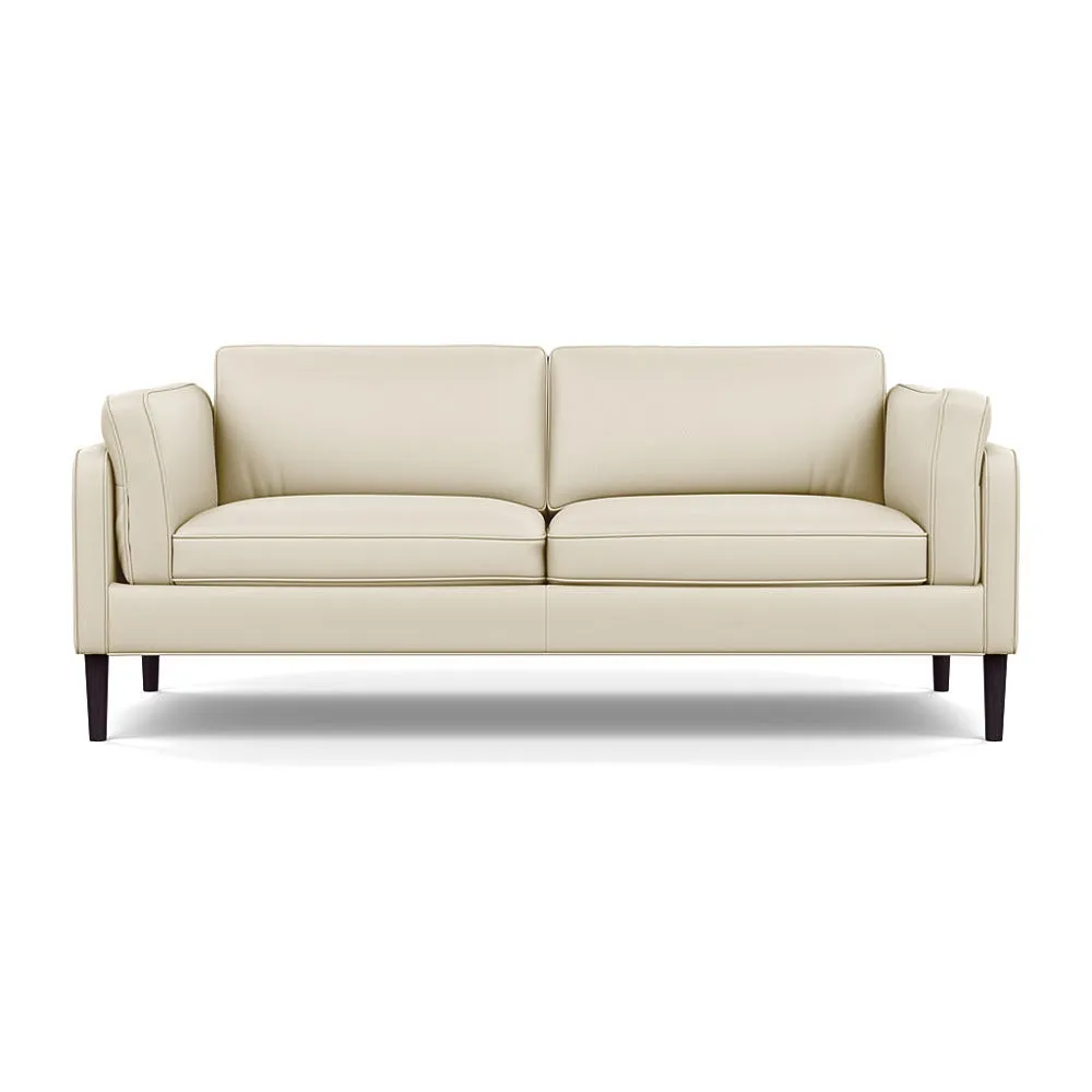 Heal's Sonno 3 Seater Leather Grain Storm 006 Wenge Black Feet 1
