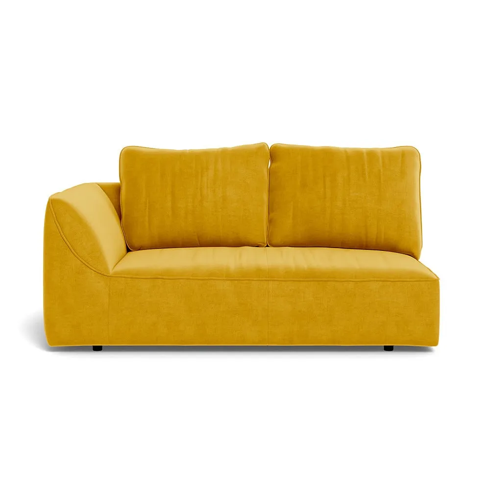 Heal's Morven Left Hand Facing 2 Seater Unit Smart Luxe Velvet Canary 1