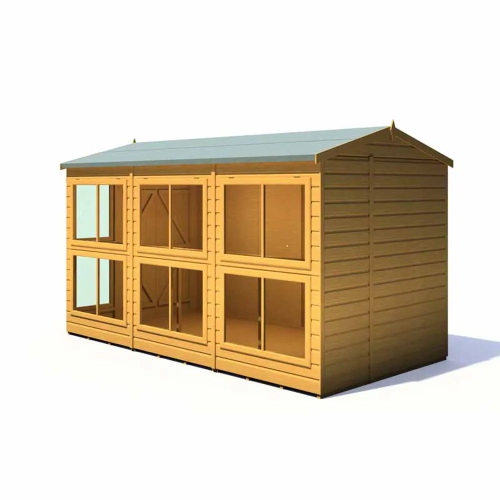 Shires Sun Hut 6 x 12 Feet Potting Shed - L357 x W185.8 x H214.6 cm in Brown 5