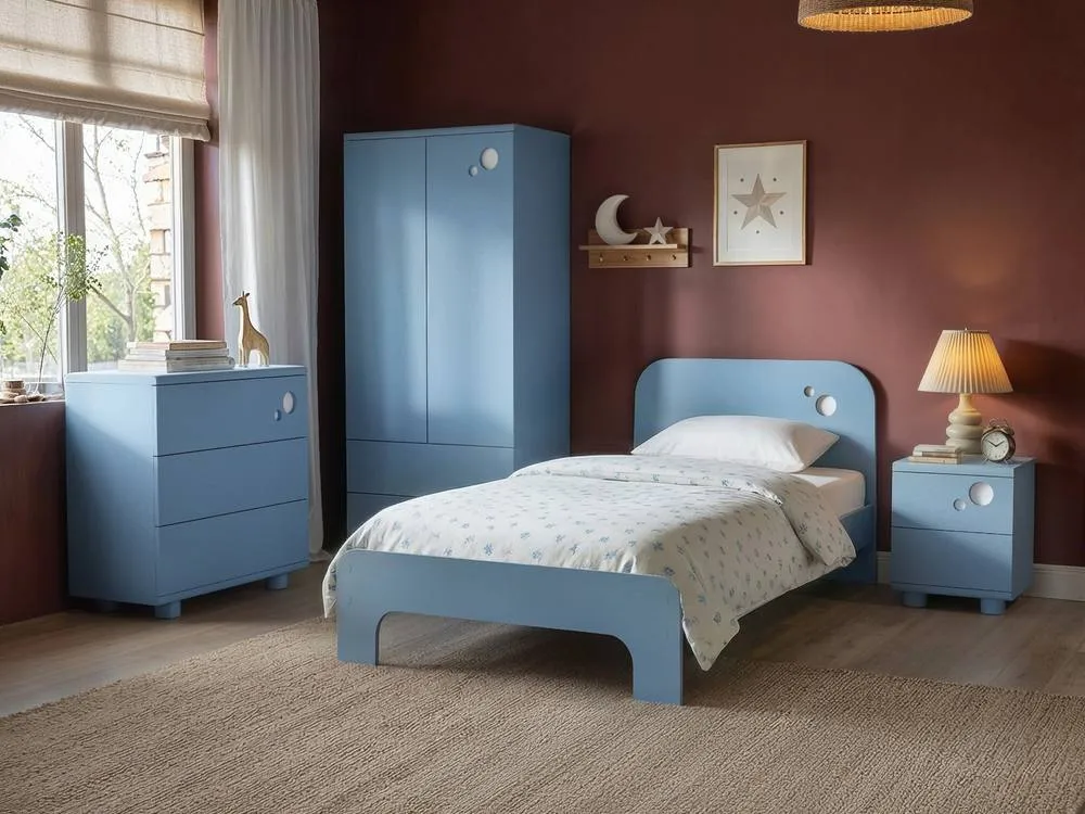 Flair Livana Single Bed Blue & White 6