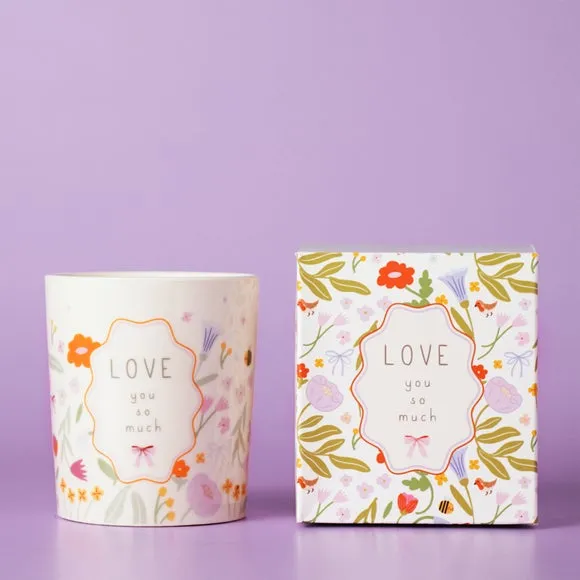 Love Life Love You So Much Lychee & Raspberry Ceramic Candle