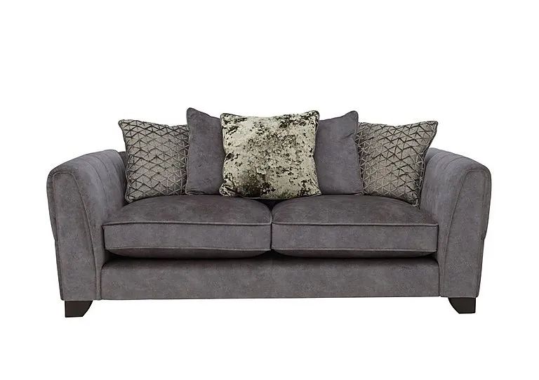 Mariah 3 Seater Fabric Scatter Back Sofa - Dapple Moleskin