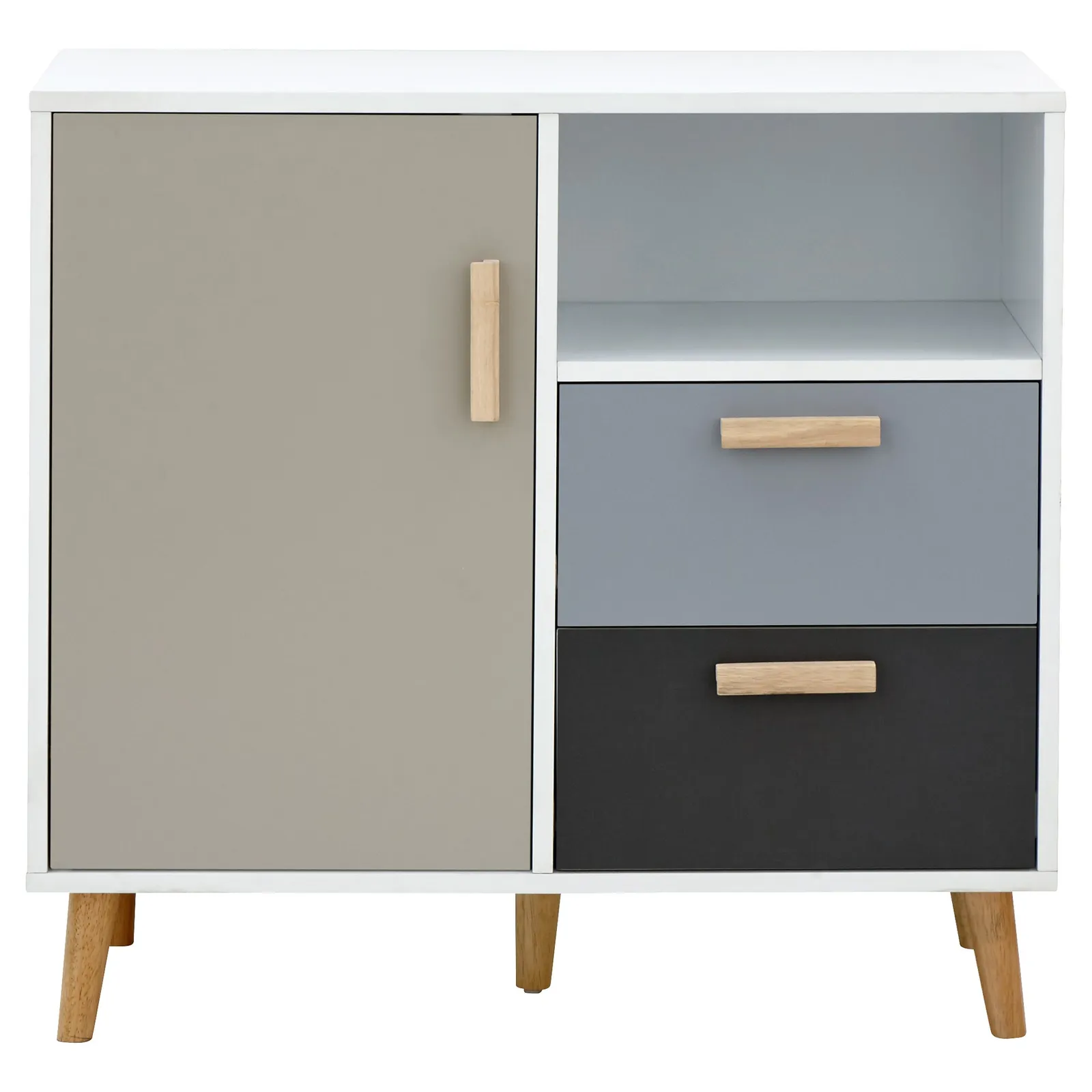 Delta Compact Sideboard Grey, Blue and Brown