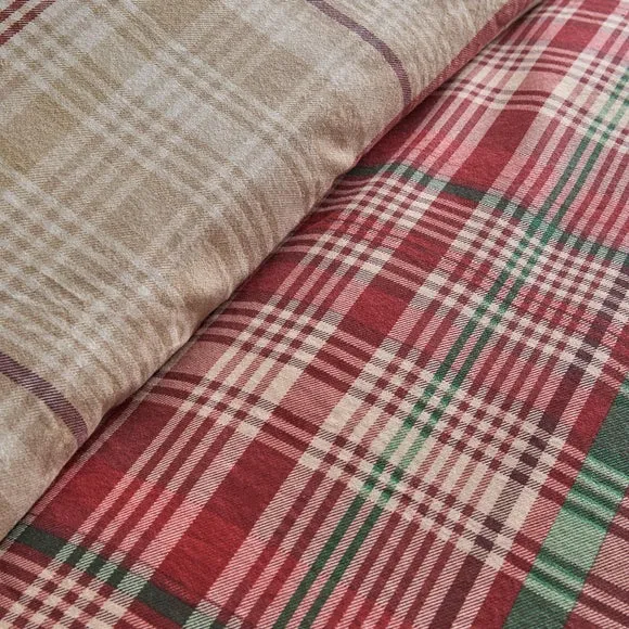 Dreams & Drapes Bennet Check 100% Cotton Duvet Cover & Pillowcase Set 3