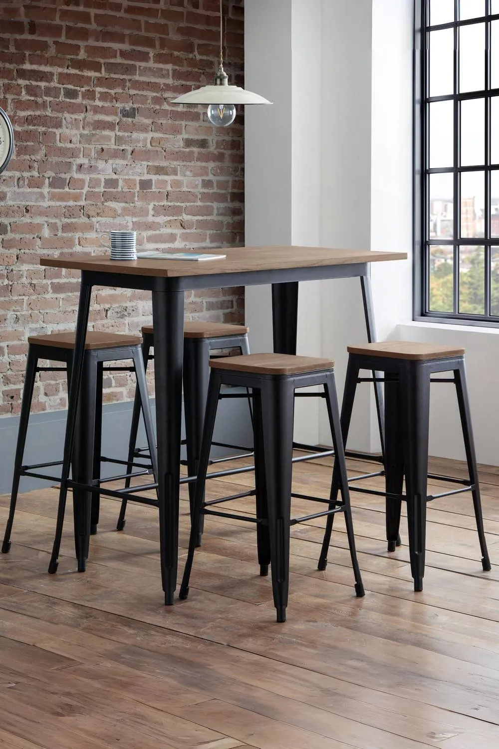 Julian Bowen Grafton Rectangular 2-4 Seater Bar Table in Brown 2