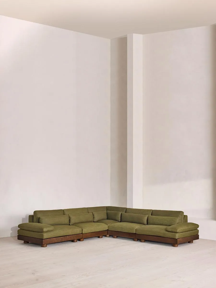 Truro Modular Sofa, Corner Sofa, Wool Linen, Moss