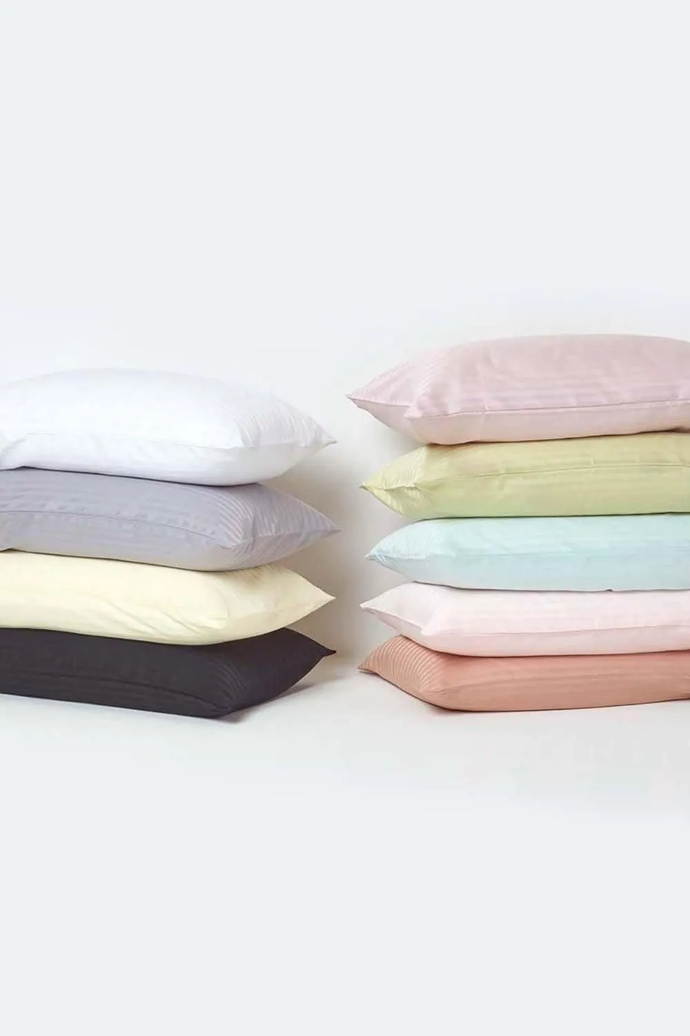 Homescapes Egyptian Cotton Satin Stripe Fitted Sheet 12 inch 330 Thread Count in White 6