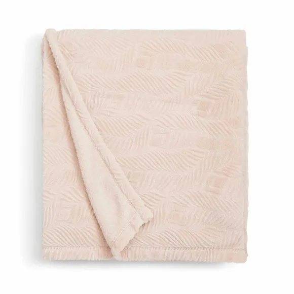 Leila Leaf Fleece Throw Blanket 4