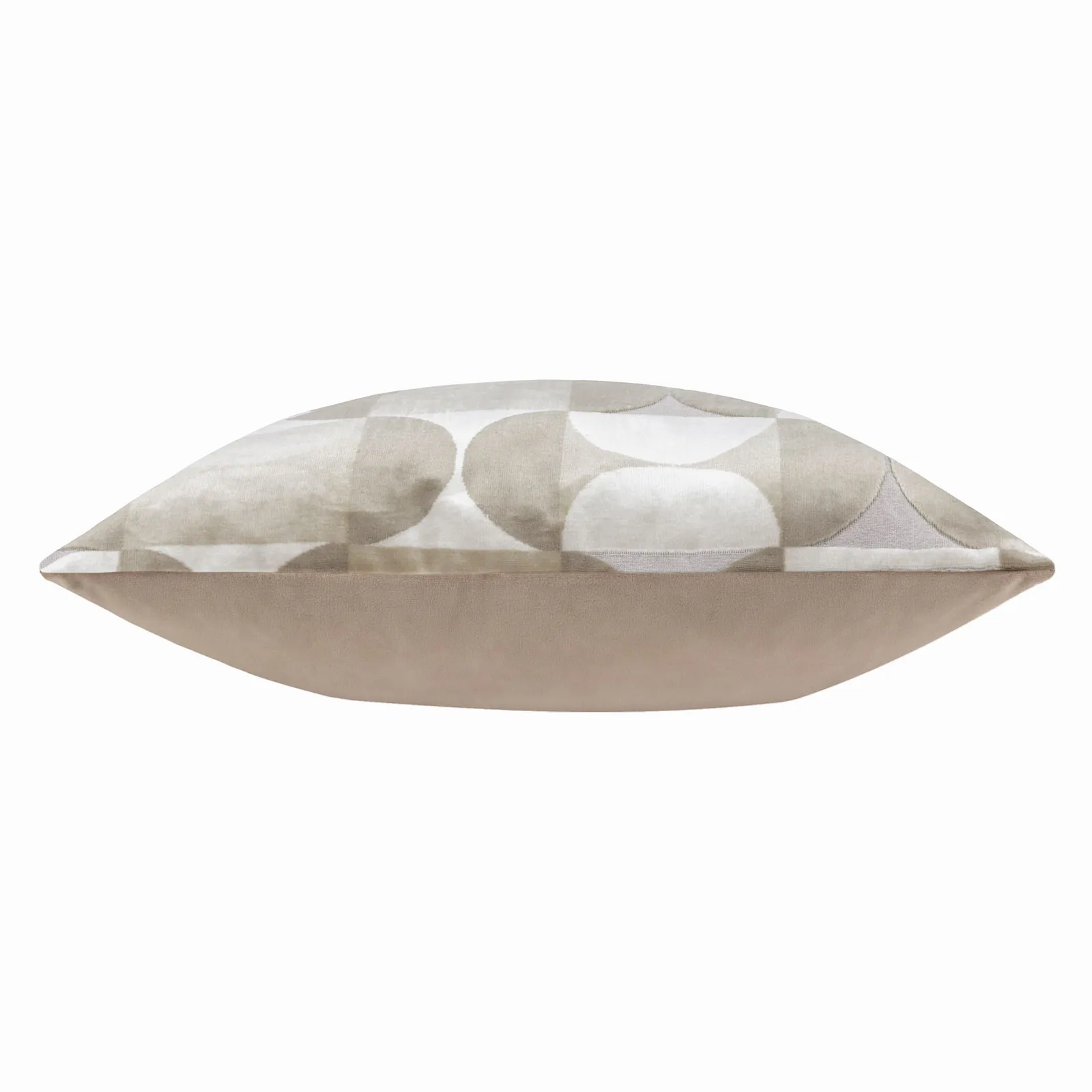 Paoletti Bardot Cut Velvet Retro Cushion in Natural 4