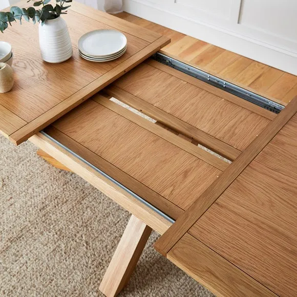 Xavi 6-8 Seater Rectangular Extendable Dining Table, Oak 6