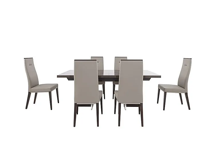 Corrado Extending Dining Table and 6 Chairs - 210-cm