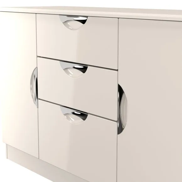 Rowe 2 Door 3 Drawer Wide Sideboard 5
