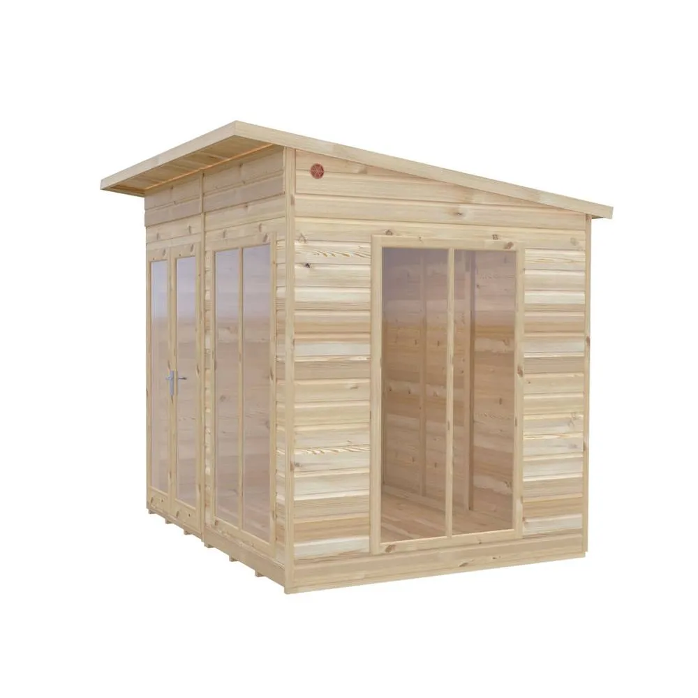 Shires Lela 8x6 Summerhouse - L185.8 x W238 x H228.4 cm in Light Brown 5