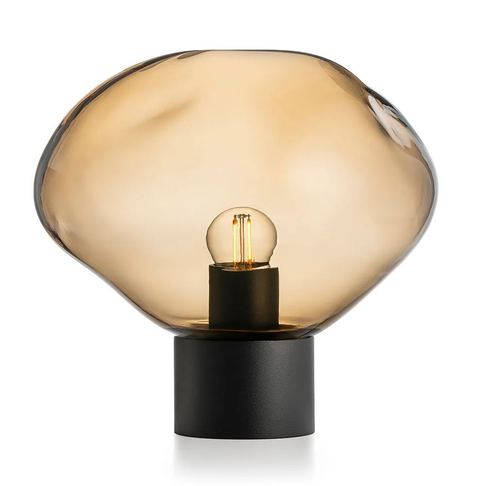 Hadeland Glassverk Crystal Stone Table Lamp Cocoa & Black 2