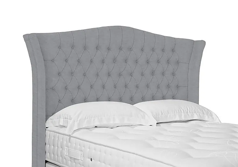 Artisan Collection Haven High Floor Standing Headboard - Double - Aston Silver