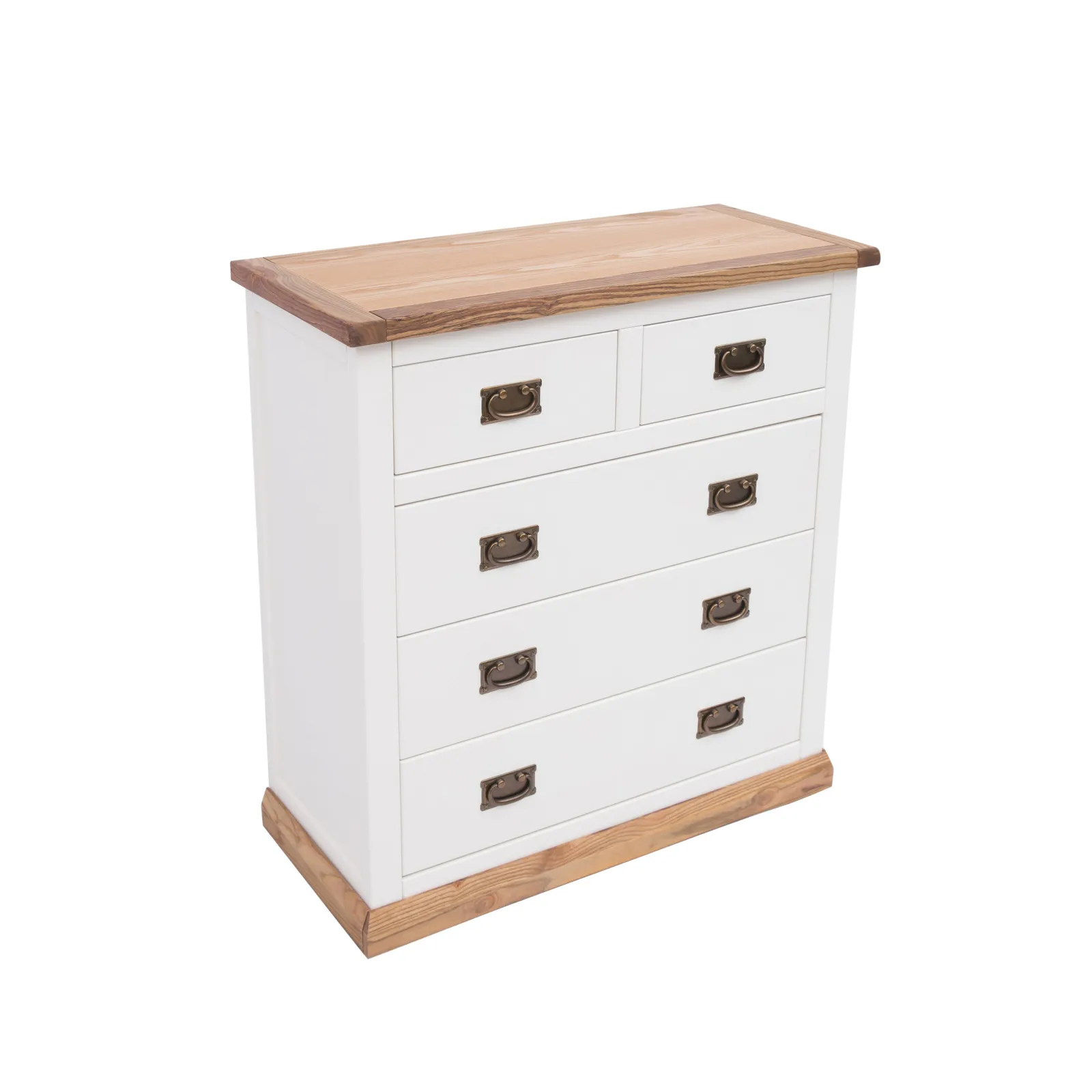 Cabinet Bits Tropea 5 Drawer Chest of Drawers Bras Drop Handle in Off-White 3