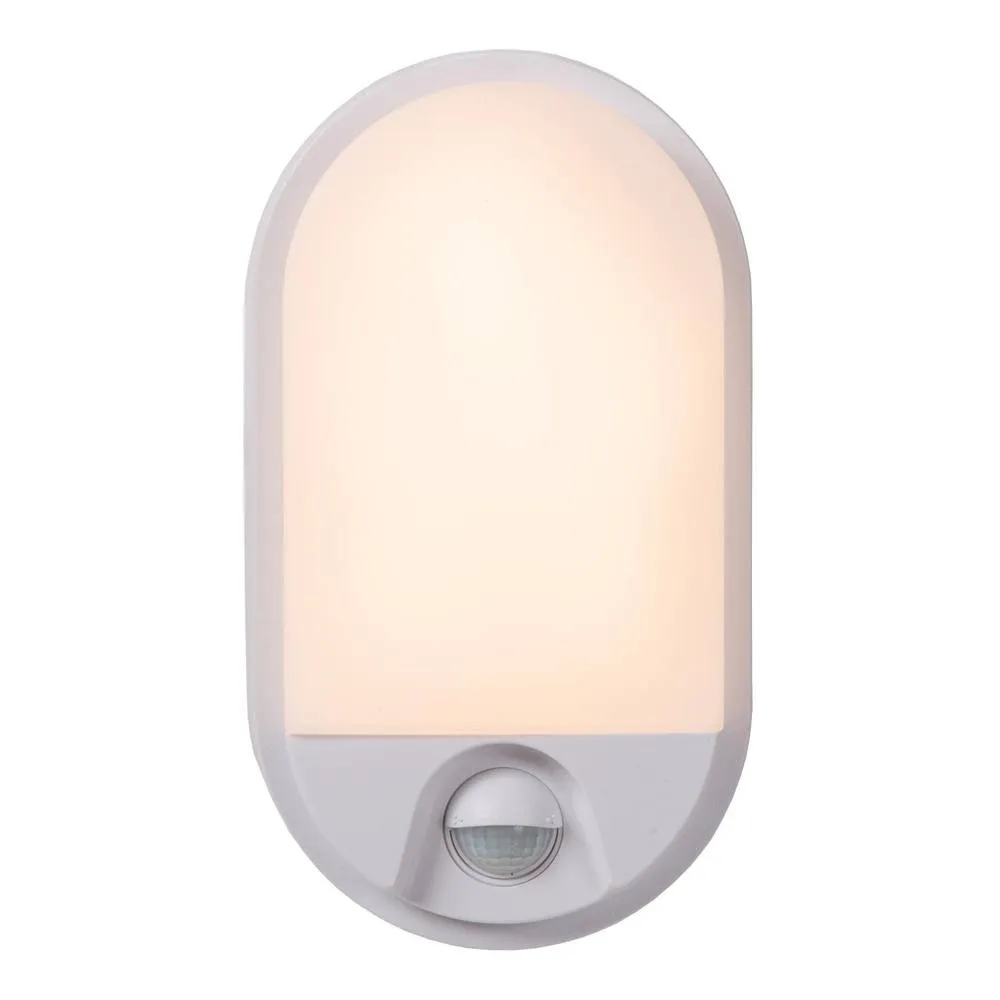 Netlighting Lucide HUPS IR PIR Wall light Outdoor LED 1x10W 3000K IP54 White 3