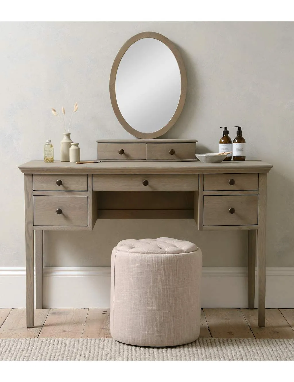 Cotswold Company Winchcombe Vanity Mirror Dark Brown