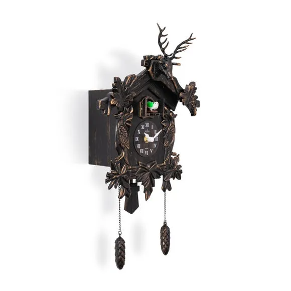 Acctim Lindau Antique Bronze Cuckoo Clock, Brown 2