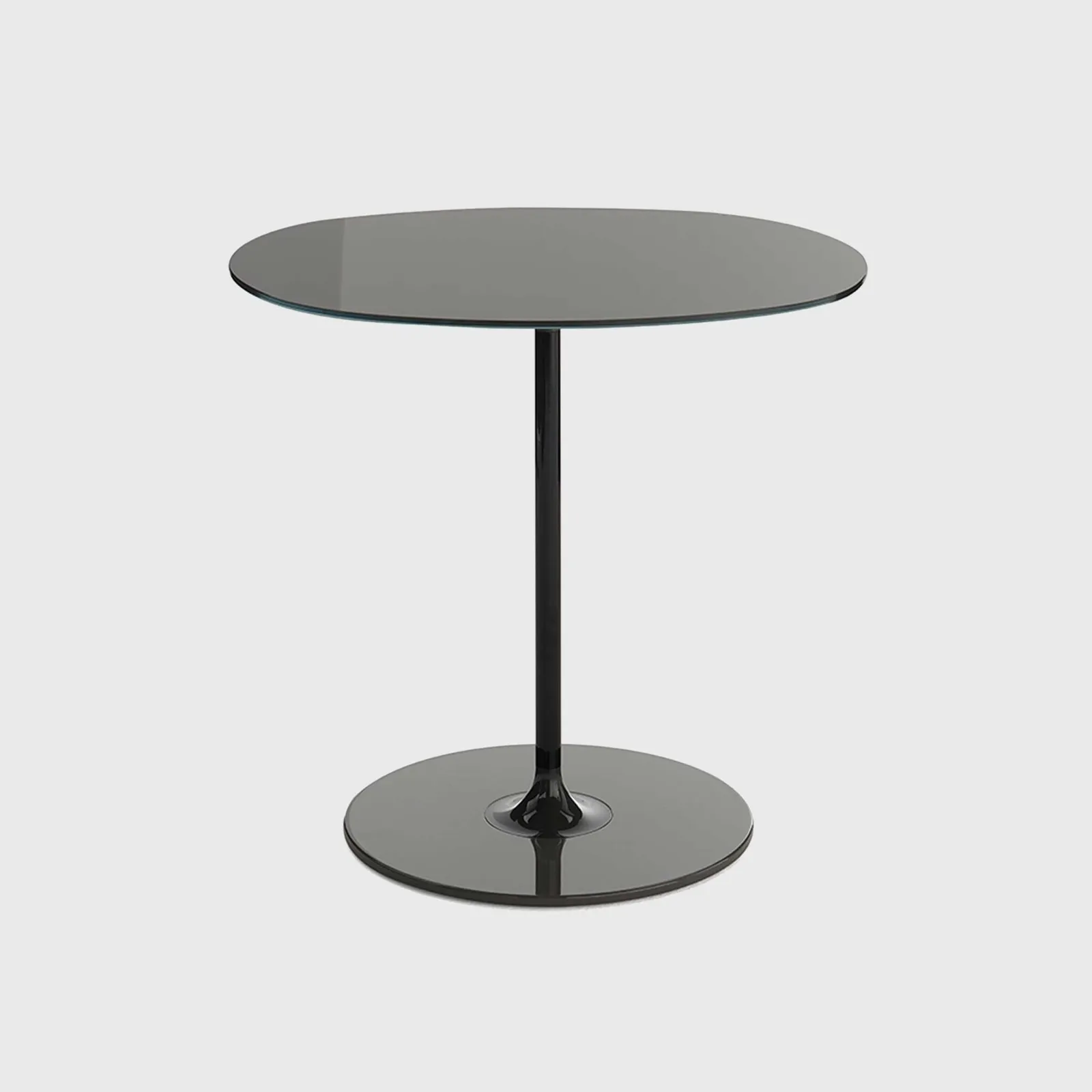 Kartell Thierry Side Table 45X45X45 Black, Round Glass | Barker & Stonehouse