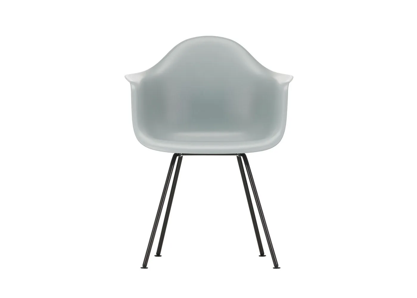 Vitra Eames DAX Armchair New Height Light Grey Basic Dark Powder Coated Base 1