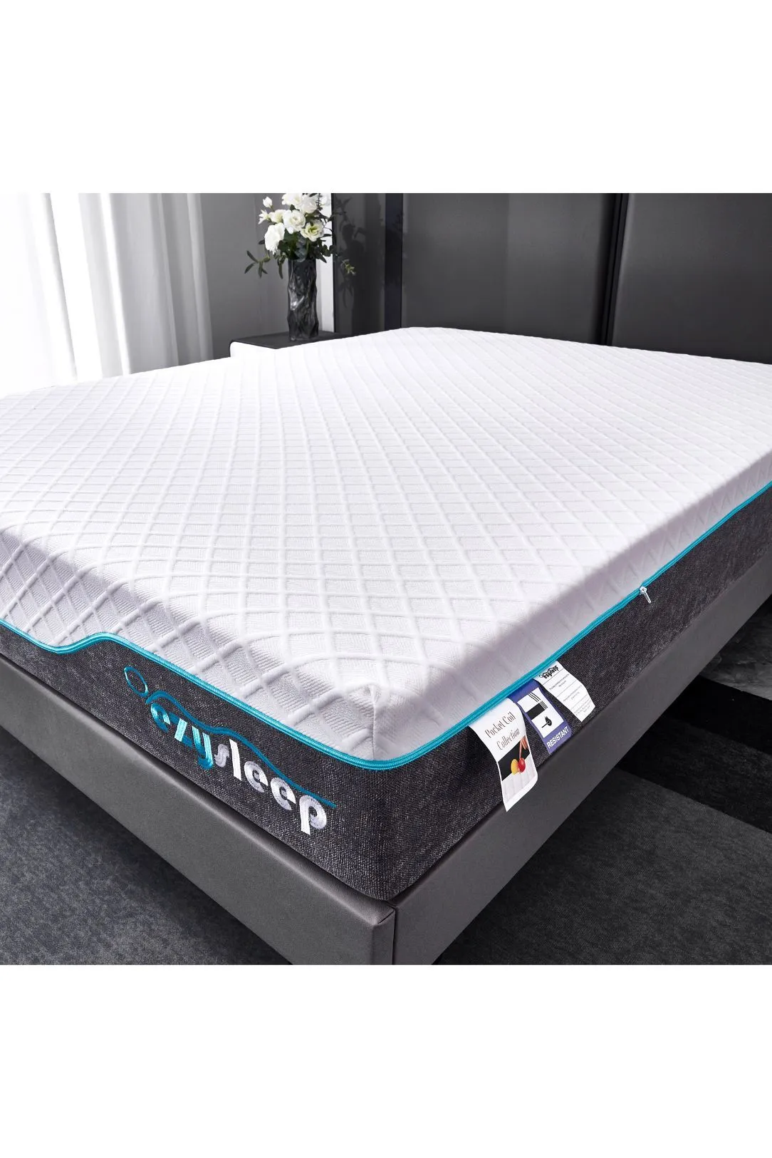 Ezysleep 24cm Astra Foam Hybrid Mattress - 5 Year Guarantee in White 3