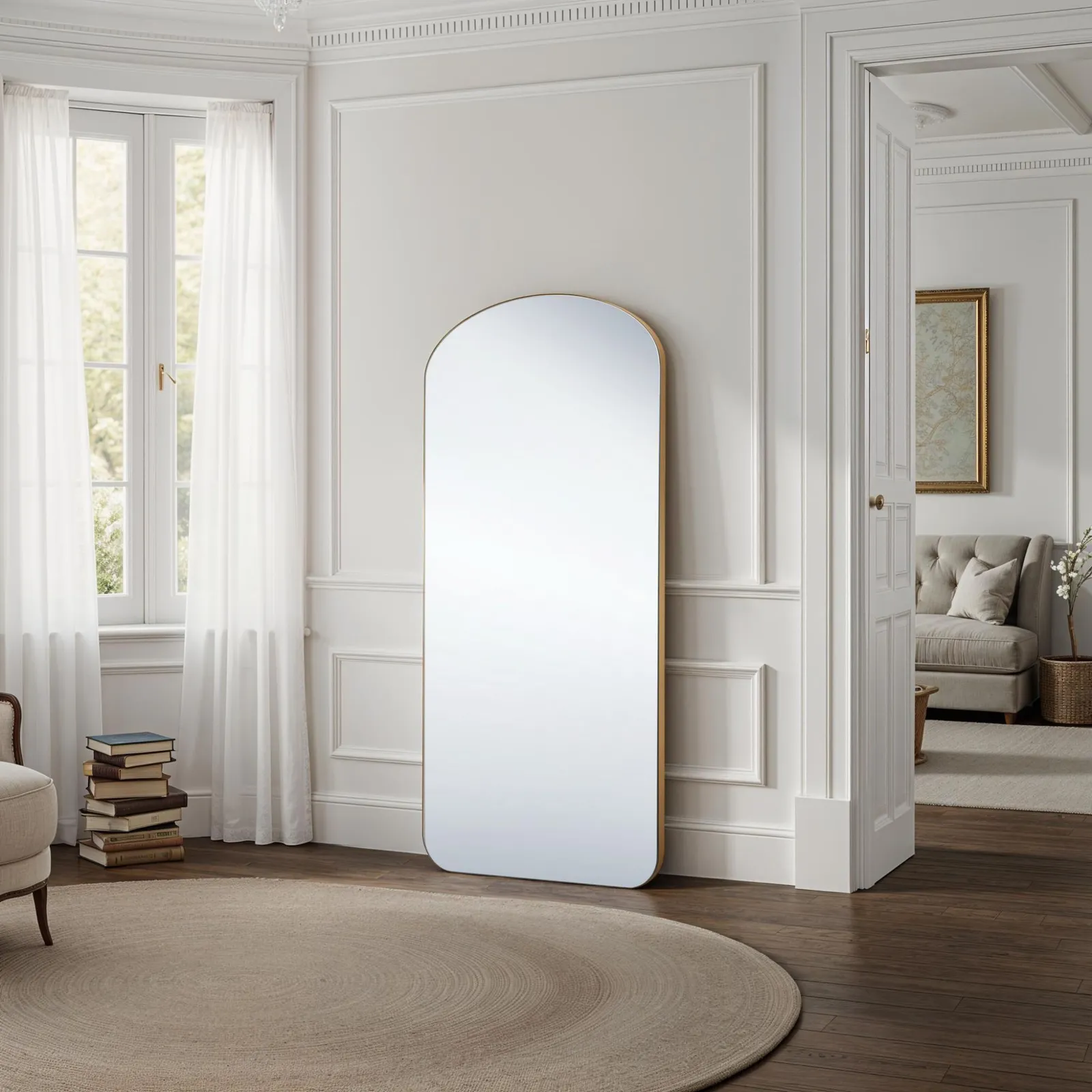 Yearn Mirrors Soho Curved Arch Full Length Mirror Gold 3