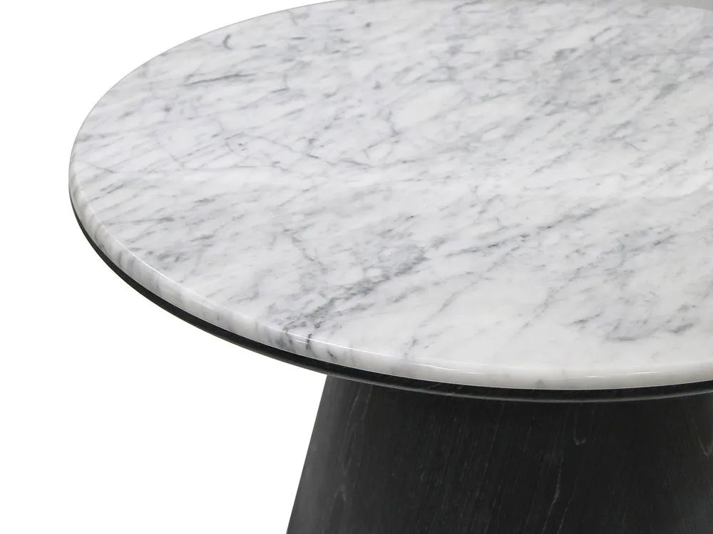 Vente-unique Marble & Oak Veneer Coffee Table - Black - SADURA 5