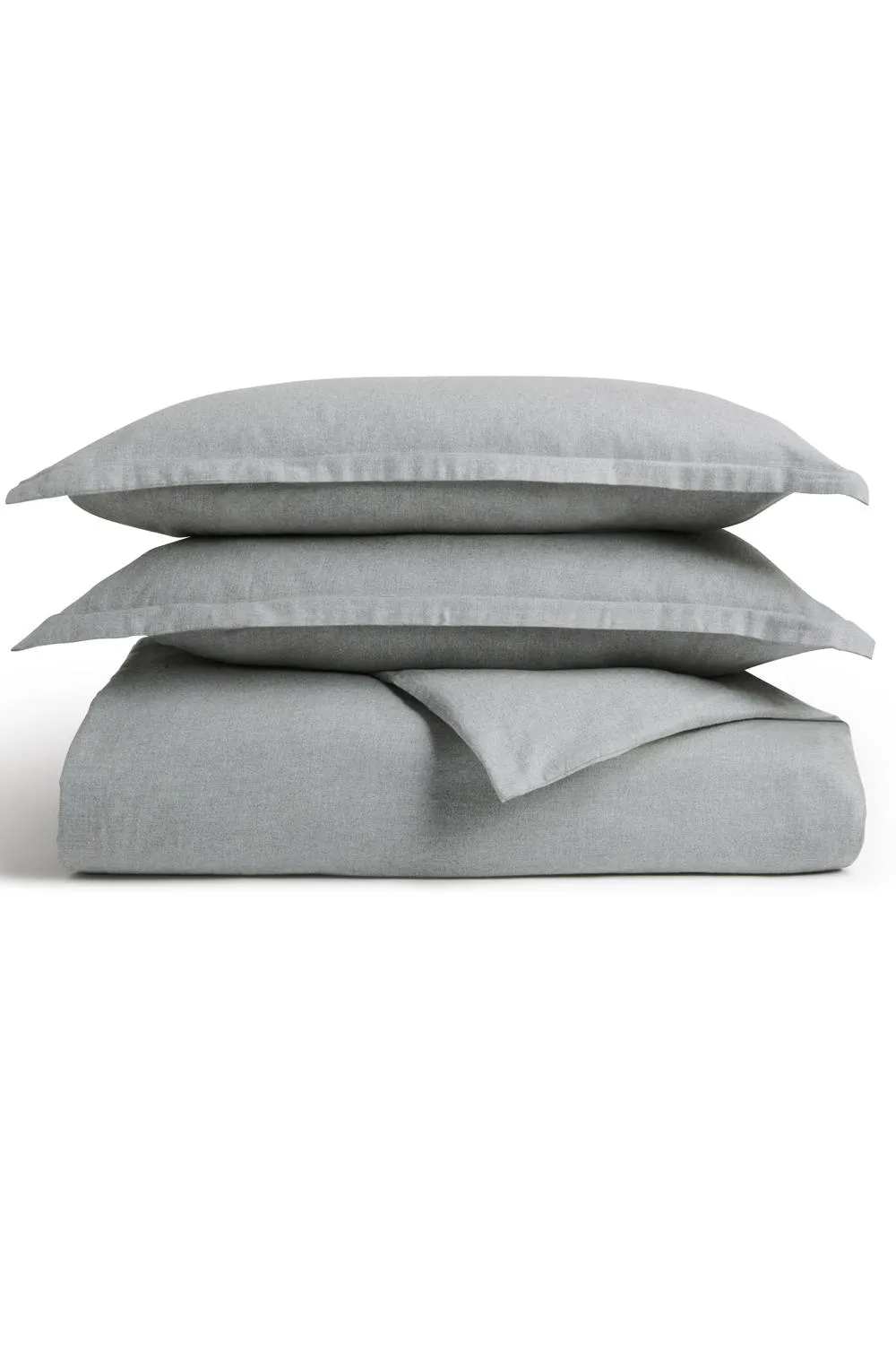CHRISTY Flannel Marl Super Soft Brushed Cotton Duvet Sets in Grey 2