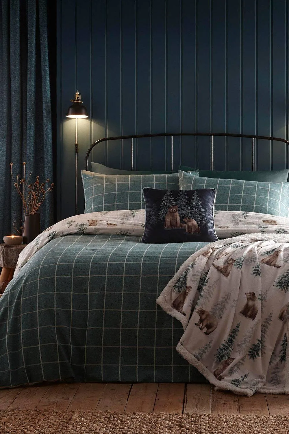 Dreams & Drapes 'Bear Walks' Brushed Cotton Duvet Cover Set in Natural 5