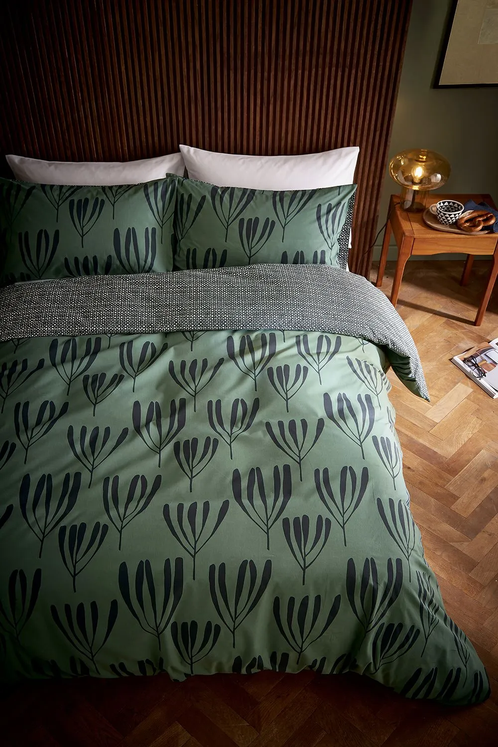 Helena Springfield 'Calla' Cotton Duvet Cover Set in Green 4