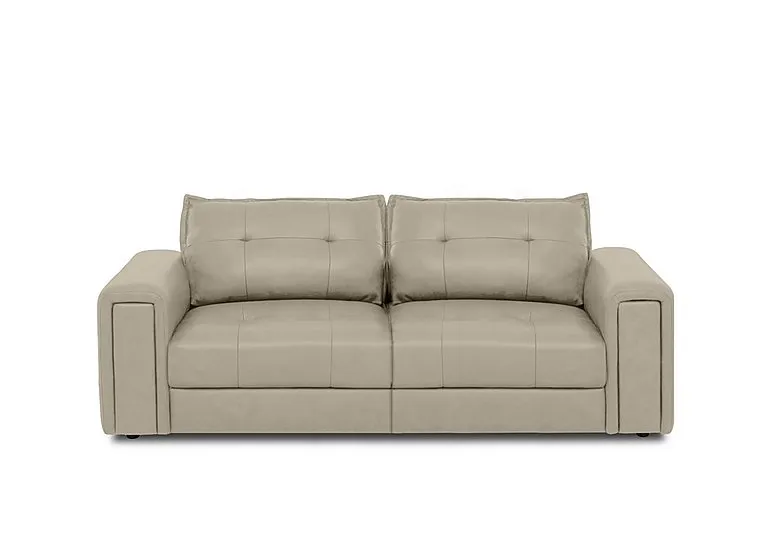 Goliath 3 Seater Leather Sofa - Oyster