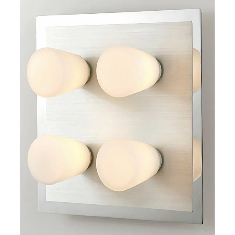 Netlighting IP44 Cone Flush Ceiling 4 Light G9 Polished Chrome & Aluminium in Grey 2
