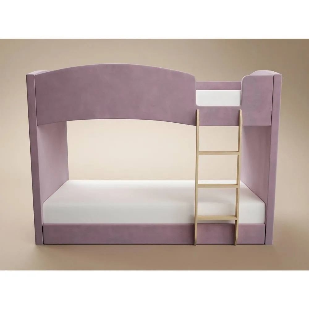 Flair Zoey Upholstered Bunk Bed Pink Velvet 4
