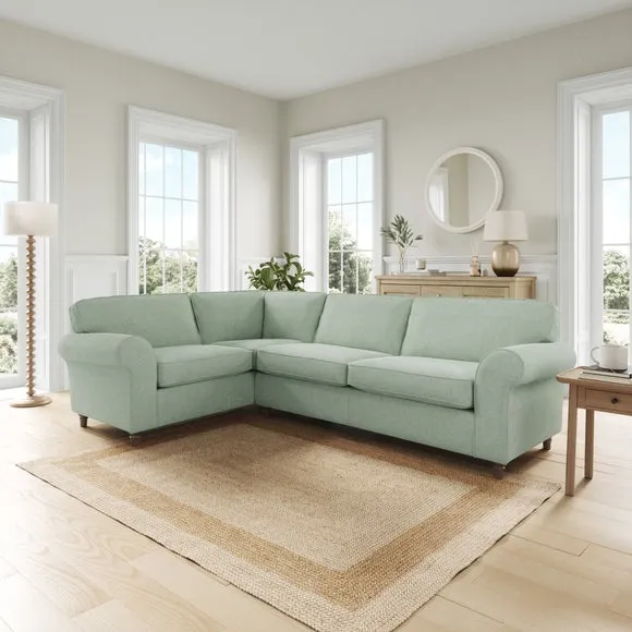 Flori Soft Chenille Corner Sofa 1