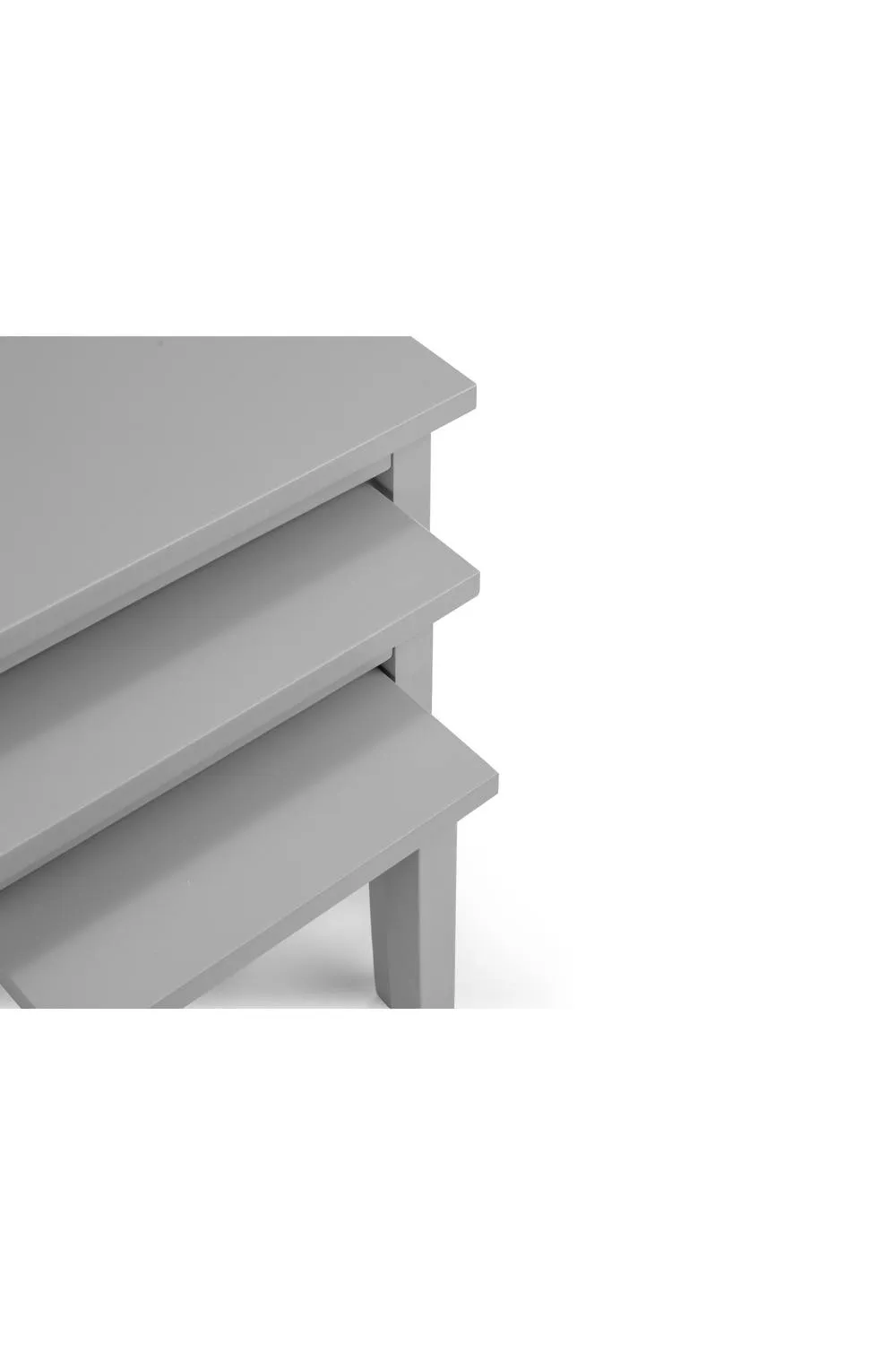 Julian Bowen Cleo Nest of 3 Side Tables in Grey 5