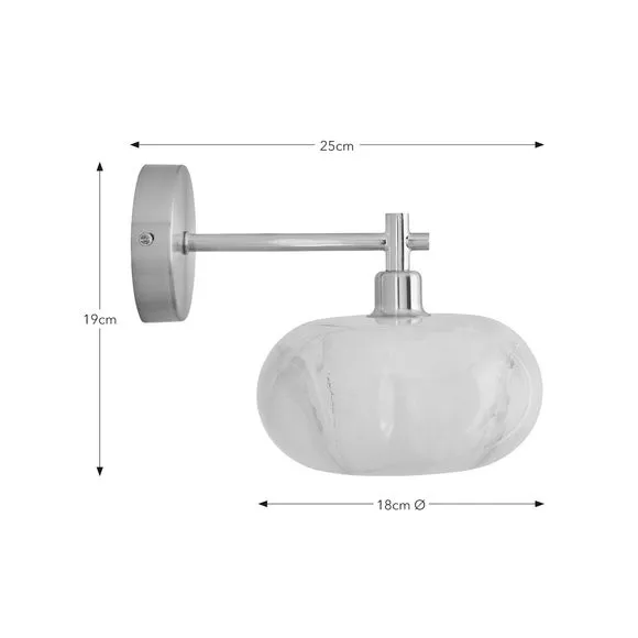 Lacey Alabaster Glass Wall Light 6