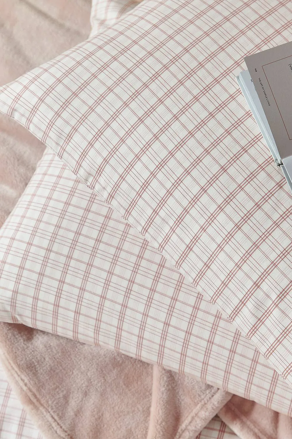 Helena Springfield 'Tranquil Check' Duvet Cover Set in Pink 5