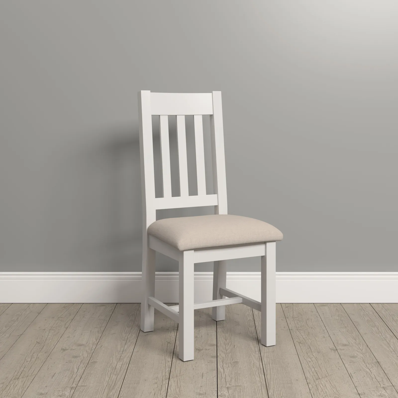 Seconique Windsor Slatted Chair (Box of 2) in Ivory 1