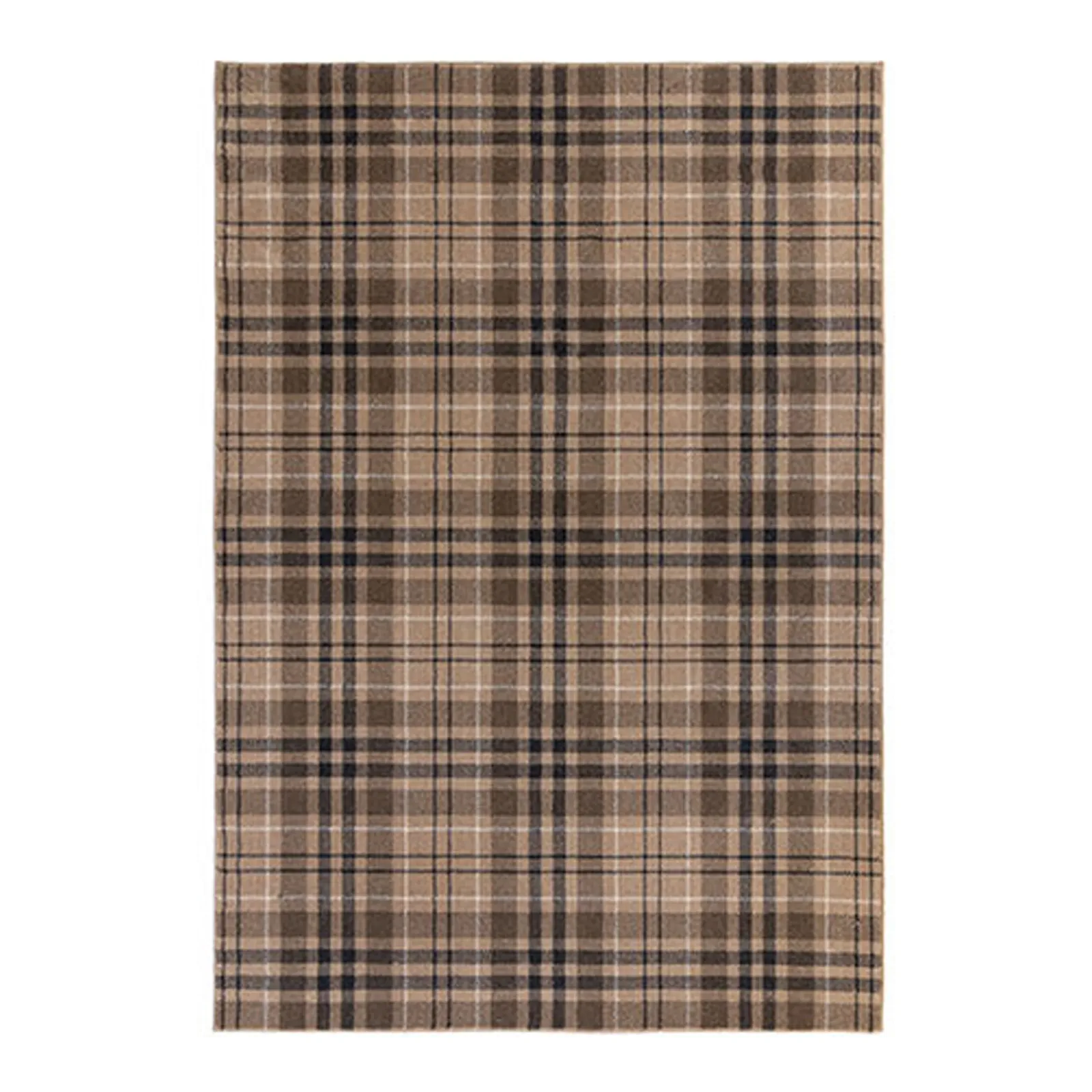 Kilbirnie Rug Brown, Blue and White