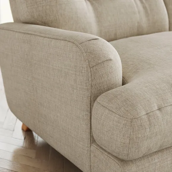 Martha Slub Faux Linen Full Corner Sofa 5