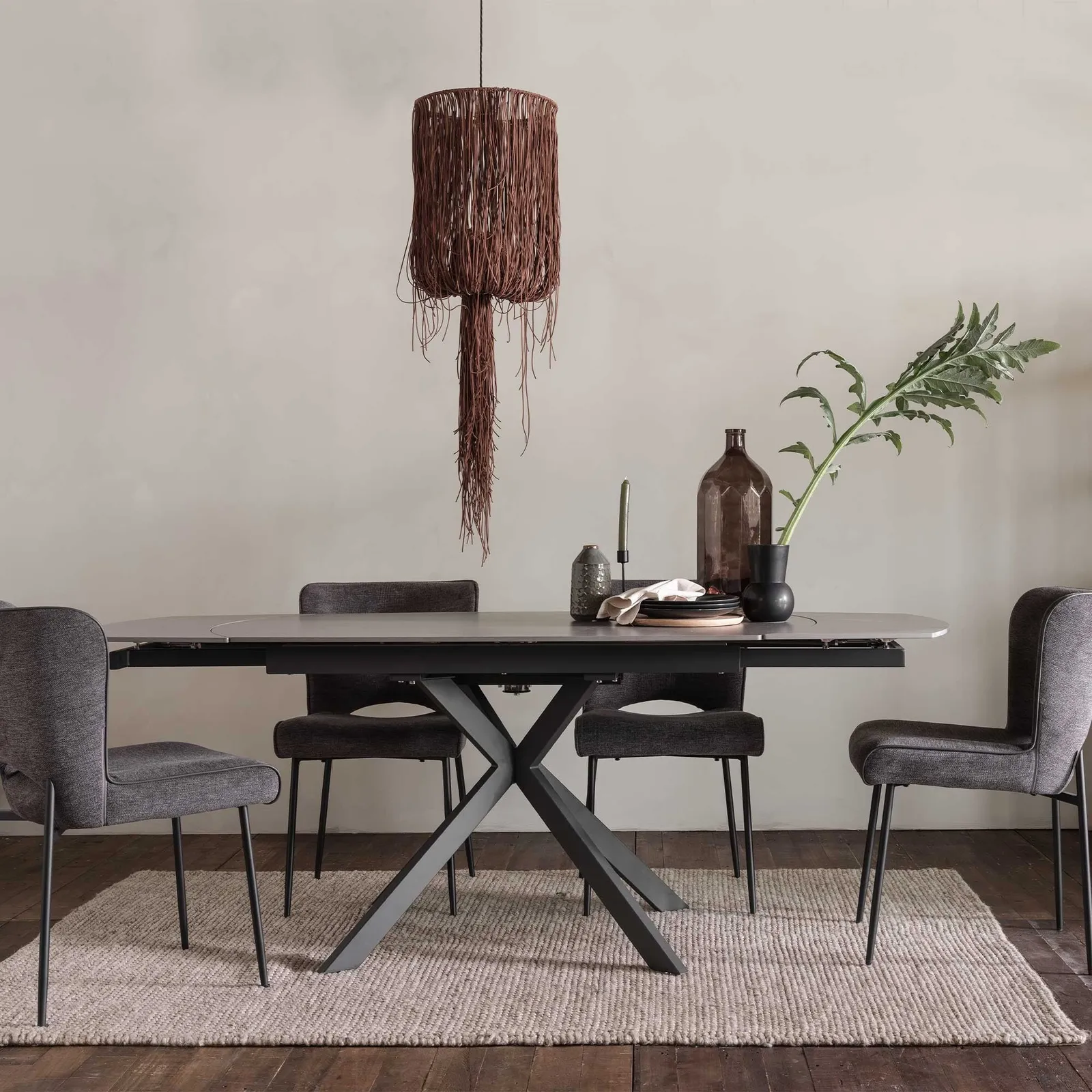 Galini Dining Chair Dark Grey Fabric | Barker & Stonehouse 2