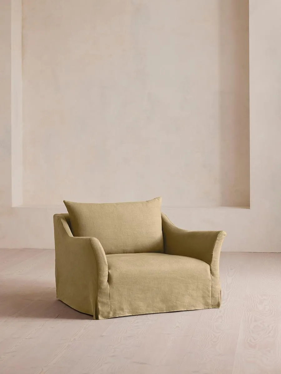 Roma Loveseat, Linen, Wheat