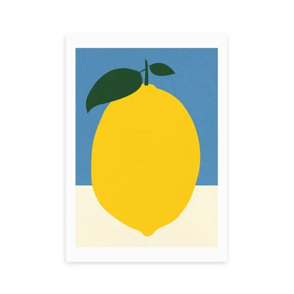 East End Prints Yellow Lemon Print 2