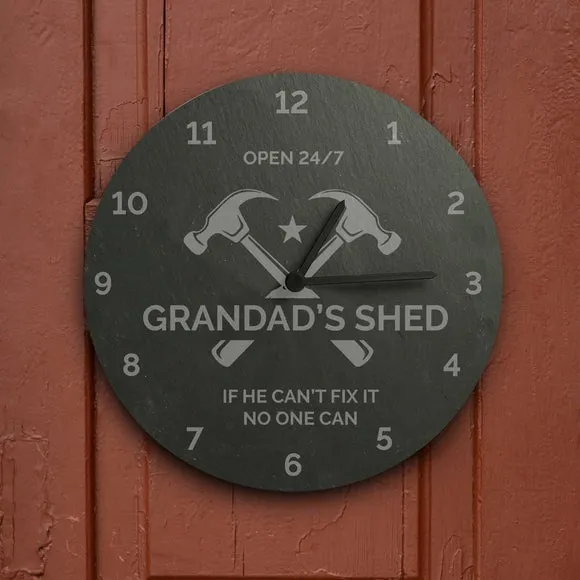 Personalised Tools Slate Clock 3
